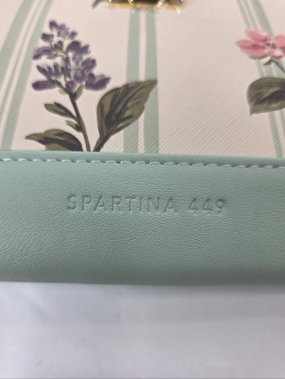 Spartina 449 Sinclair Wristlet Blooming Stripe Chain Detail Strap NEW